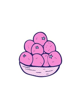 karikatür portakal kasesinin canlandırma efektini göster