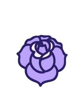 Dekoratif çiçeğin yanıp sönen radyal çizgileri