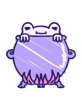 Kazan Kurbağa Tebeşiri Çiziminin hareketli animasyonu