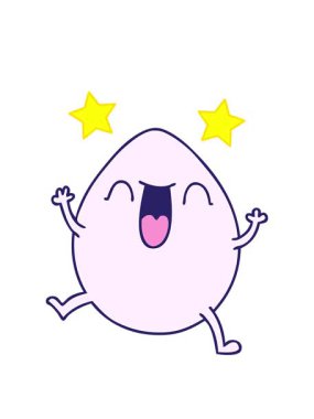 dönen yıldızlar çizgi film yumurtasının animasyonu