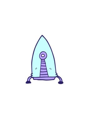 Uzay roketinin satış flaş animasyonu