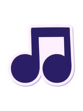 Güzel bir karikatür notasının ışık efekti animasyonu