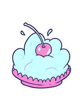 Komik çizgi film leziz tatlısının animasyon efekti