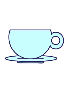 Kahve ya da çay fincanı karikatürünün hareketli animasyonu