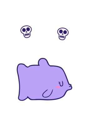 bir balık çiziminin kafatası animasyonu