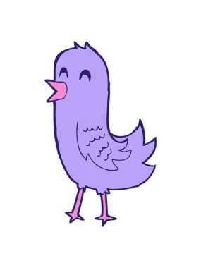 Mutlu kuş çizgi filminin animasyonunu salla ve durdur