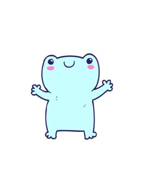 Şirin kurbağa çizgi filminin gösterişli satış animasyonu.