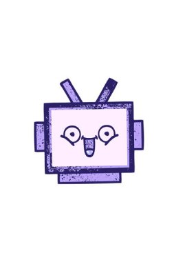 Bir robot kafasının eski grunge dokusunun yatay titreşimli animasyonu