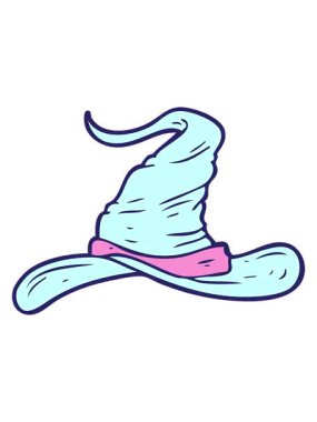 Çizgi film sihirbazları şapkasının hareketli animasyonu