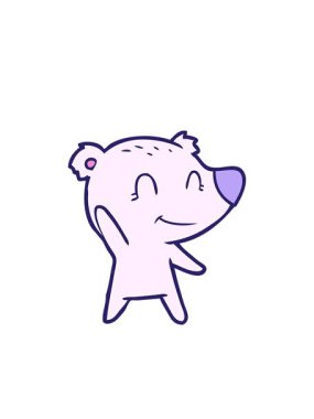 Neon kutup ayısının yanıp sönen radyal çizgileri