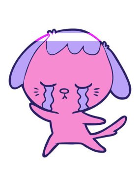 Ağlayan köpek çizgi filminin animasyonunu aç.