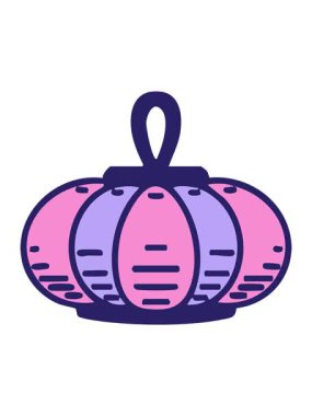 Japon stili geleneksel olarak yapılmış bir fenerin animasyonunu canlandırın.