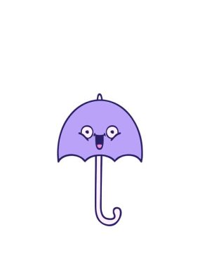 Bir şemsiye dizaynının çizgi filmini genişletiyorum.