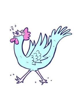 çizgi film horoz görüntüsünün hareketli animasyonu