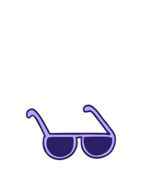 Çizgi film karalama güneş gözlüğü animasyonunu genişletiyorum.