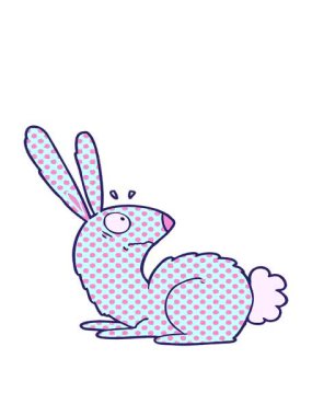 ürkmüş tavşan tasarımının hareketli animasyonu