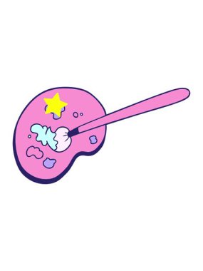 Parlayan yıldızlar karikatür sanatçısı paletinin animasyonunu etkiler.