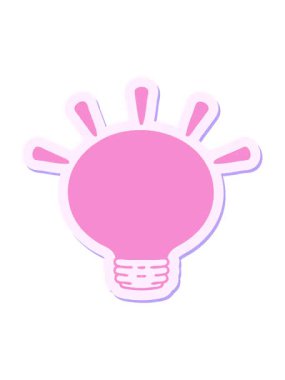 Pikselleştirme efekti parlayan ampul çıkartmasının canlandırması