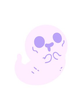 Dikkat çekici hayalet cadılar bayramı animasyonu.