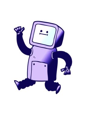 Vektör gradyan çizim robotunun neon ışık efekti animasyonu