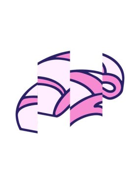 Geleneksel Japon saşimi ton balığı tasarımının bölünmüş hareket animasyonu