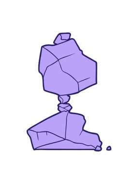 Çizgi film kayalarını salla ve duraklat