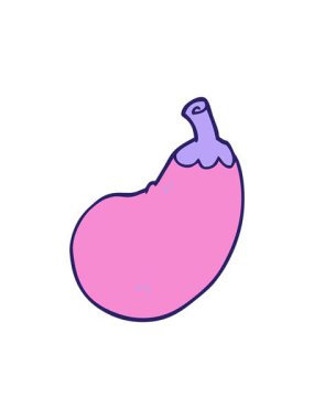 Dikkat çekici çizgi film patlıcan karalaması.