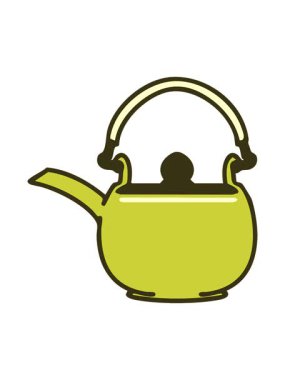 Geleneksel Japon çay demliğinin renk değişimi