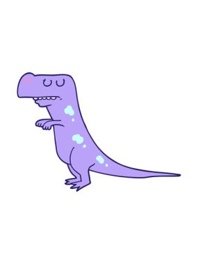 Dinozor karikatür elementinin animasyonunu çalıştır