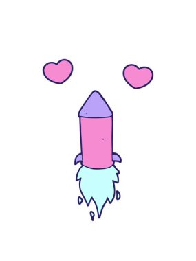 dönen kalpler tuhaf roketin animasyonu