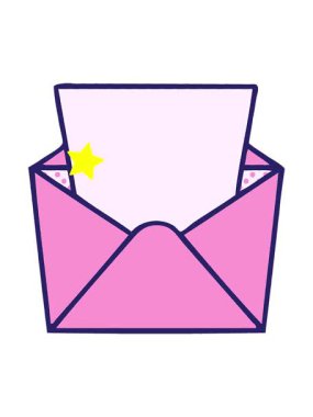 Parıldayan yıldızlar, çizgi roman tarzındaki garip çizgi film dolarının zarf içinde canlandırılmasını etkiler.