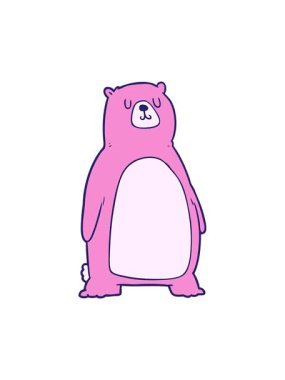 Karikatür kutup ayısının basınçlı animasyonu