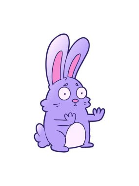 Korkmuş tavşan çizgi filminin animasyonunu salla ve durdur