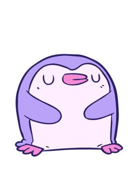 karikatür pengueninin hareketli animasyonu