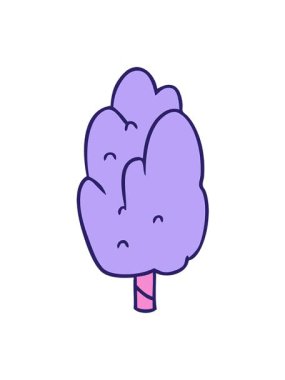 Karalama tek yeşil ağacın hareketli animasyonu