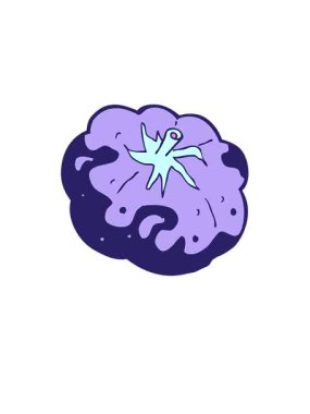 Çizgi film domates görüntüsünün yükselişi ve yüzdürülmesi