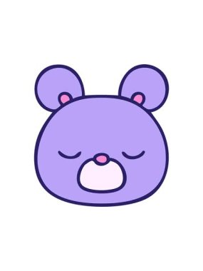 Değişken gölgeli çizgi film ayısının hareketli animasyonu