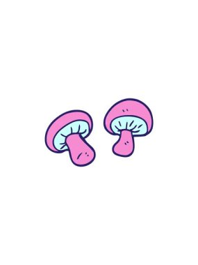 Çizgi film mantarlarının gösterişli satış animasyonları