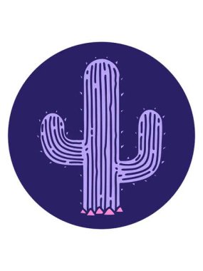 bir kaktüsün ikonik dövme stilini bob ve duraklat