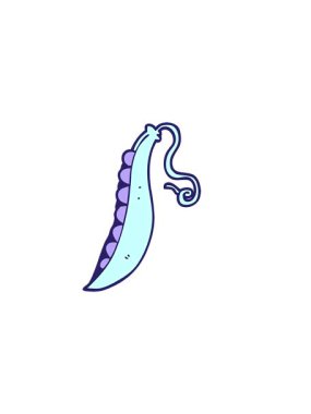 Bezelye karikatürünün yatay titreşimli animasyonu