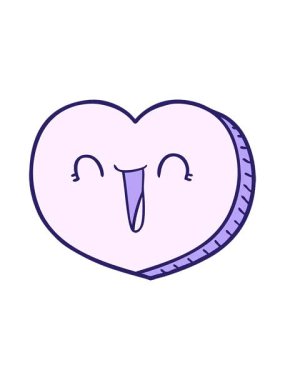 Karikatür aşk kalbinin hareketli baskısı