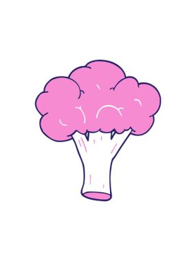 Dikkat çekici çizgi film karalama brokolisinin animasyonu