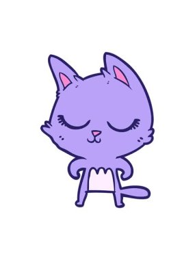 sakin çizgi film kedisinin animasyonunu durdurup duraklat