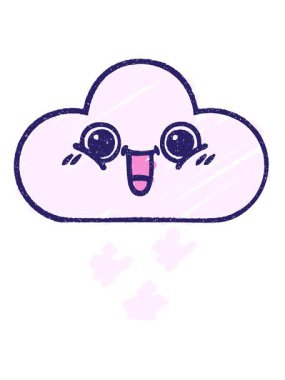 Bulut Tebeşiri Çiziminin parlak ışık efekti