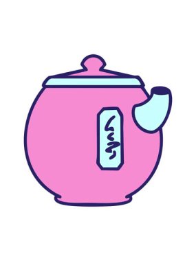 geleneksel Japon çay demliği dizaynının animasyonunu bob ve duraklat