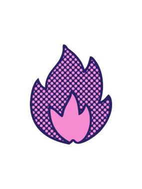 Yangının çizgi romanının dönen hareketli animasyonu