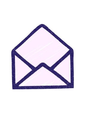 Açık Zarf Tebeşir Çiziminin hareketli animasyonunu oynat