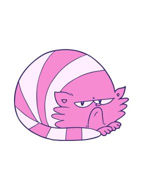 Huysuz kedi çizgi filminin hareketli animasyonu