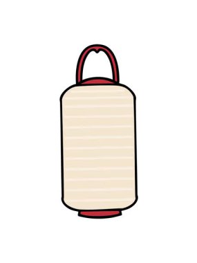 Geleneksel Japon asılı kağıt fenerinin hareketli animasyonu