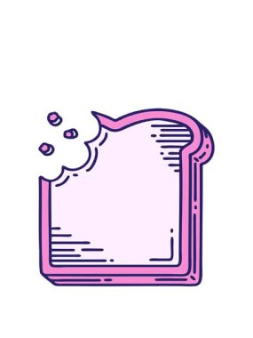 Dövmenin animasyonunu geleneksel bir şekilde ısırılmış ekmek dilimiyle genişletiyorum.